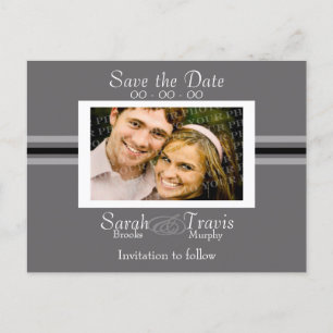 Voeg je eigen foto toe - Zilver Aankondigingskaart