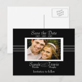 Voeg je eigen foto toe - Zwart Aankondigingskaart (Voorkant / Achterkant)