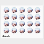 Voeg je eigen foto van Baby Boy Shower-stickers to Ronde Sticker (Vel)