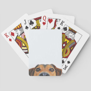 Voeg je eigen foto van de hond toe pokerkaarten