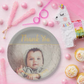 Voeg je eigen foto van vrijdag toe Dank je Papieren Bordje (Feest)