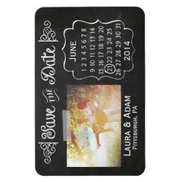 Voeg je eigen fotobord toe Sla de datummagneet op Magneet