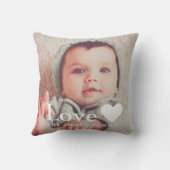 Voeg je eigen fotoliefdesscatter toe kussen (Achterkant)