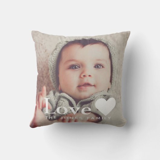 Voeg je eigen fotoliefdesscatter toe kussen (Achterkant)