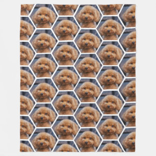 Voeg Je Eigen Foto's Toe Zeshoek Collage Custom De Fleece Deken