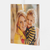 Voeg je eigen fotosjabloon toe glas ornament (Voorkant links)