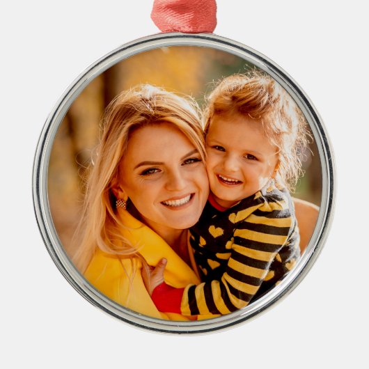 Voeg je eigen fotosjabloon toe metalen ornament (Voorkant)
