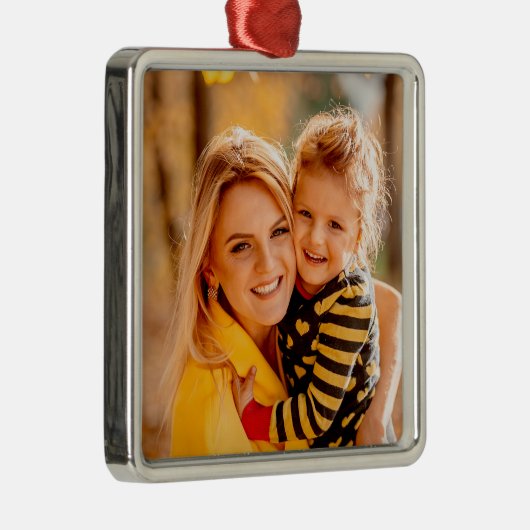 Voeg je eigen fotosjabloon toe metalen ornament (Rechts)