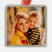 Voeg je eigen fotosjabloon toe metalen ornament (Voorkant)