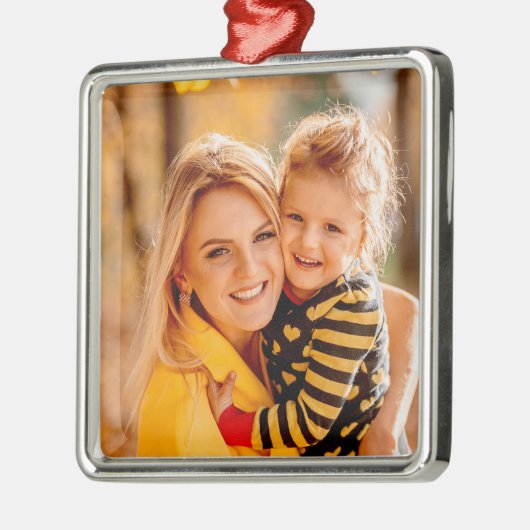 Voeg je eigen fotosjabloon toe metalen ornament (Links)