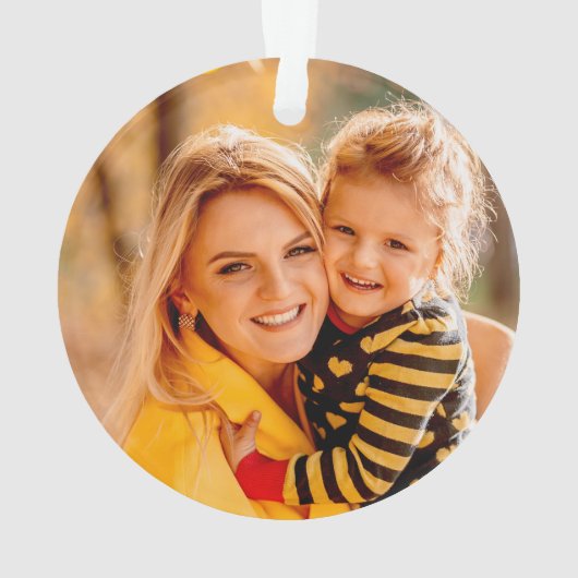 Voeg je eigen fotosjabloon toe ornament (achterkant)