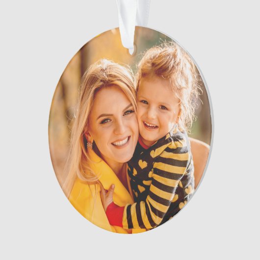 Voeg je eigen fotosjabloon toe ornament (voorkant)