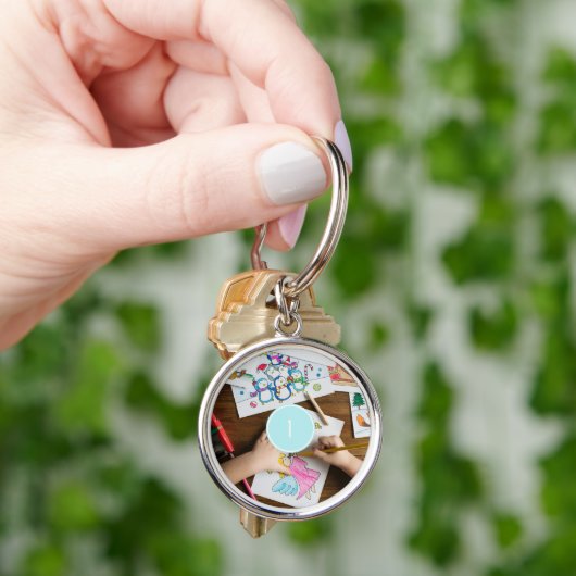 Voeg je eigen  fototoetsenbord toe sleutelhanger (Hand)