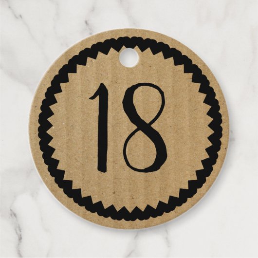 Voeg je eigen geboortedag-kraftpapier toe bedankjes labels (Voorkant)