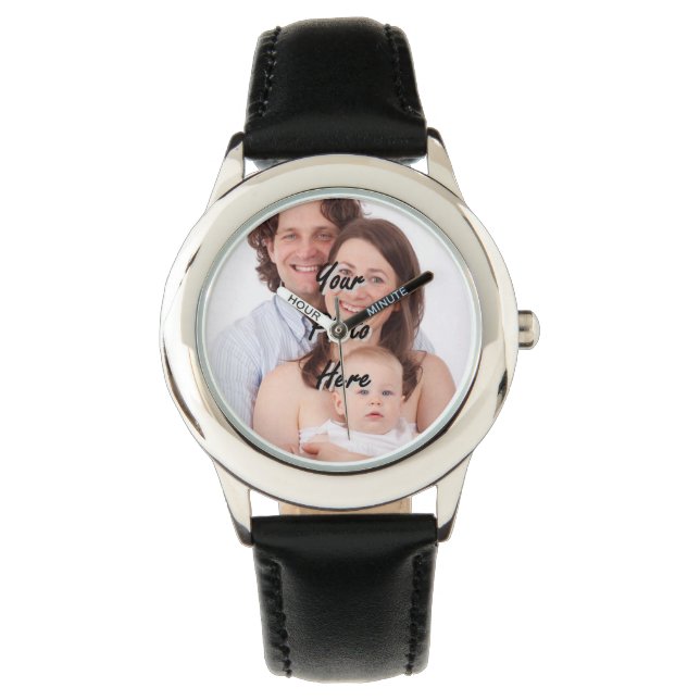 Voeg je eigen gepersonaliseerde foto toe horloge (Voorkant)