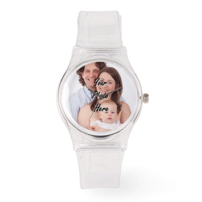 Voeg je eigen gepersonaliseerde foto toe horloge (Voorkant)