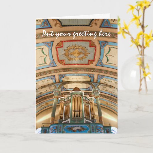 Voeg je eigen groet toe kaart (Gele Bloem)