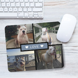 Voeg Je Eigen Hond Foto Collage Toe Muismat