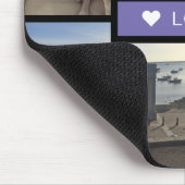 Voeg je eigen hondenfotocollage Paarse toe Muismat (Hoek)