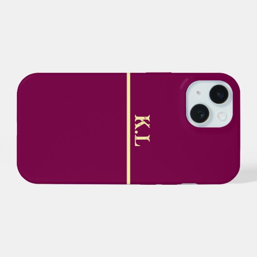 VOEG JE EIGEN INITIALEN TOE iPhone 15 CASE (Achterkant horizontaal)