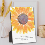 Voeg je eigen Inspirerend of Motivatie prijsopgave Fotoplaat<br><div class="desc">Deze unieke plaquette is versierd met een gele waterverf zonnebloem. Voeg uw gekozen offerte of bericht toe om deze te personaliseren. Klik op Aanpassen om het lettertype,  de tekengrootte en de kleur te bewerken. Originele Waterverf © Michele Davies.</div>