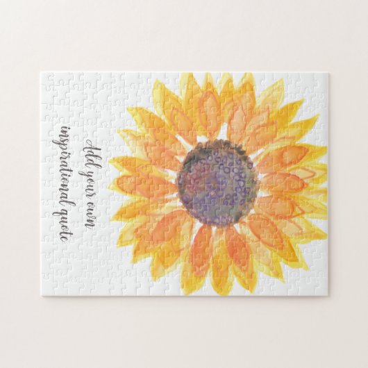 Voeg je eigen Inspirerend offerte zonnebloem toe Legpuzzel (Horizontaal)