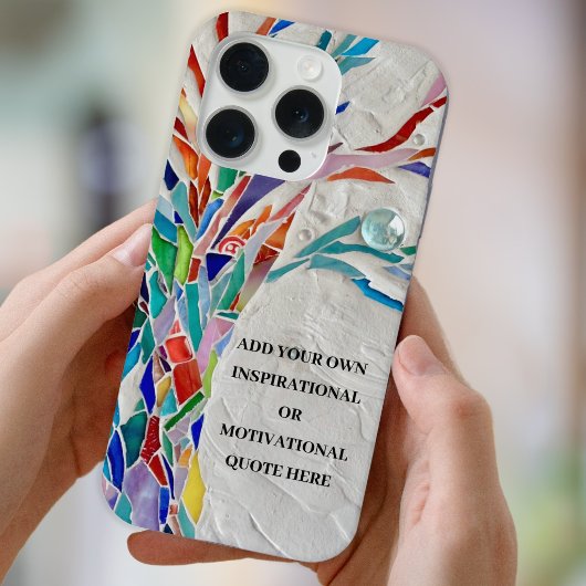 Voeg Je Eigen Inspirerende Citaat Toe iPhone Hoesje