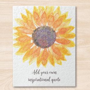 Voeg Je Eigen Inspirerende Citaat Zonnebloem Toe  Legpuzzel