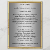 Voeg je eigen Kiddush Menu toe voor Bar Bat Mitswa (Voorkant)