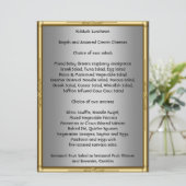 Voeg je eigen Kiddush-menu toe voor Bar Bat Mitzva Menu (Staand voorkant)