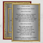 Voeg je eigen Kiddush-menu toe voor Bar Bat Mitzva Menu (Voorkant / Achterkant)