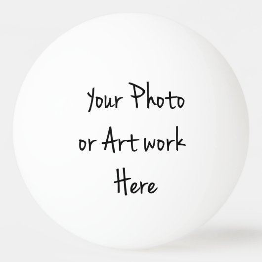 Voeg je eigen kunst, foto's, tekst toe pingpongbal (Voorkant)