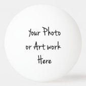 Voeg je eigen kunst, foto's, tekst toe pingpongbal (Achterkant)