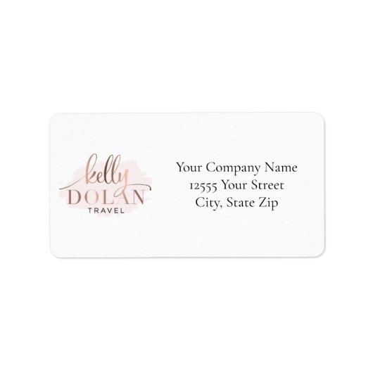 Voeg je eigen logo-bedrijfsadres toe etiket (Voorkant)