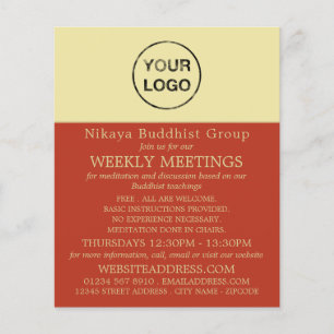 Voeg je eigen Logo, boeddhisme, boeddhistische gro Flyer