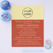 Voeg je eigen Logo, boeddhisme, boeddhistische gro Flyer (Enkel)
