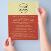 Voeg je eigen Logo, boeddhisme, boeddhistische gro Flyer (Hand)