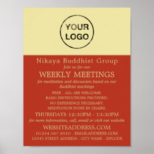 Voeg je eigen Logo, boeddhisme, boeddhistische gro Poster