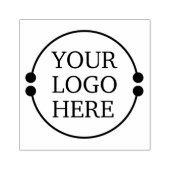 Voeg je eigen Logo Business Stamp toe Rubberstempel (Afrduk)