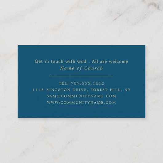 Voeg je eigen Logo, christendom, religie toe Visitekaartje (Achterkant)