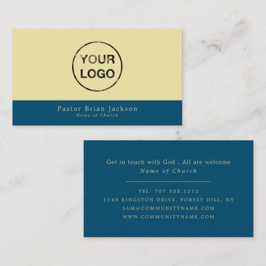 Voeg je eigen Logo, christendom, religie toe Visitekaartje (Voorkant / Achterkant)