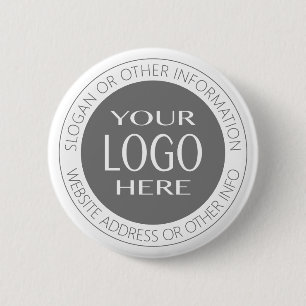 Voeg je eigen logo & cirkeltekst toe ronde button 5,7 cm