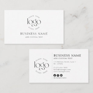Voeg je eigen logo DIY branding klein toe Visitekaartje