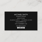 Voeg je eigen logo Drums Drummer Visitekaartje toe (Achterkant)