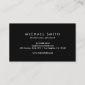 Voeg je eigen logo Drums Drummer Visitekaartje toe (Achterkant)