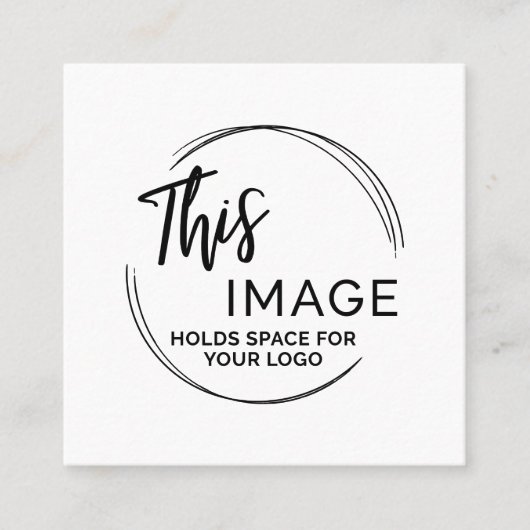 Voeg je eigen Logo elegant toe, minimaal wit vierk Vierkante Visitekaartje (Voorkant)
