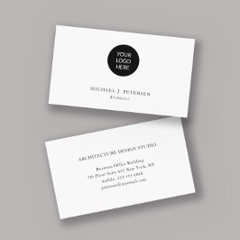 Voeg je eigen logo gewoon professioneel toe visitekaartje