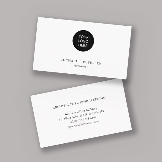 Voeg je eigen logo gewoon professioneel toe visitekaartje