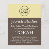 Voeg je eigen Logo, jodendom, joodse studies toe e Flyer (Voorkant)