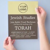Voeg je eigen Logo, jodendom, joodse studies toe e Flyer (Hand)